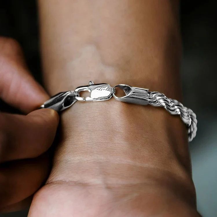 Rope Bracelet 5MM (Silver)