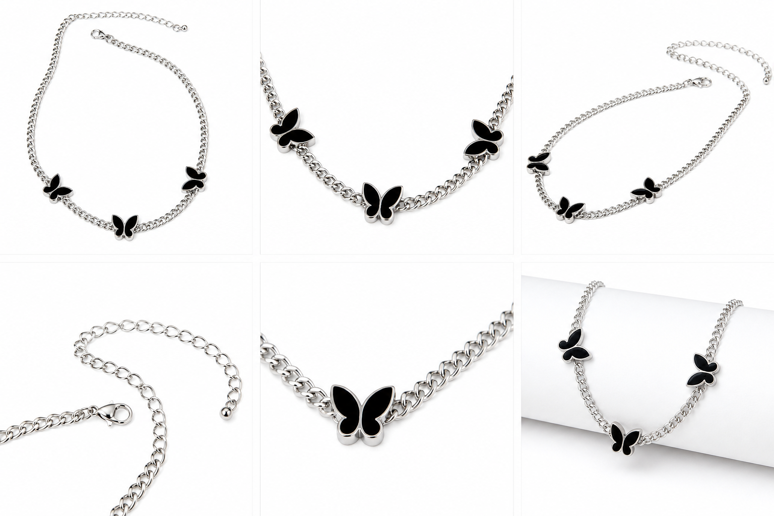 Dark Charm Butterfly Necklace