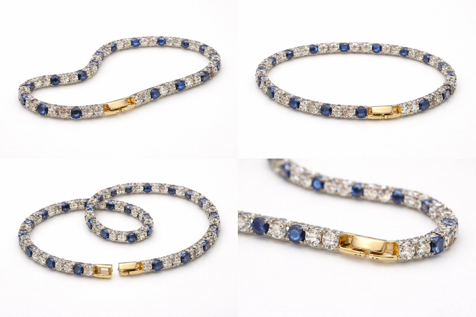Elegant sapphire and diamond bracelet