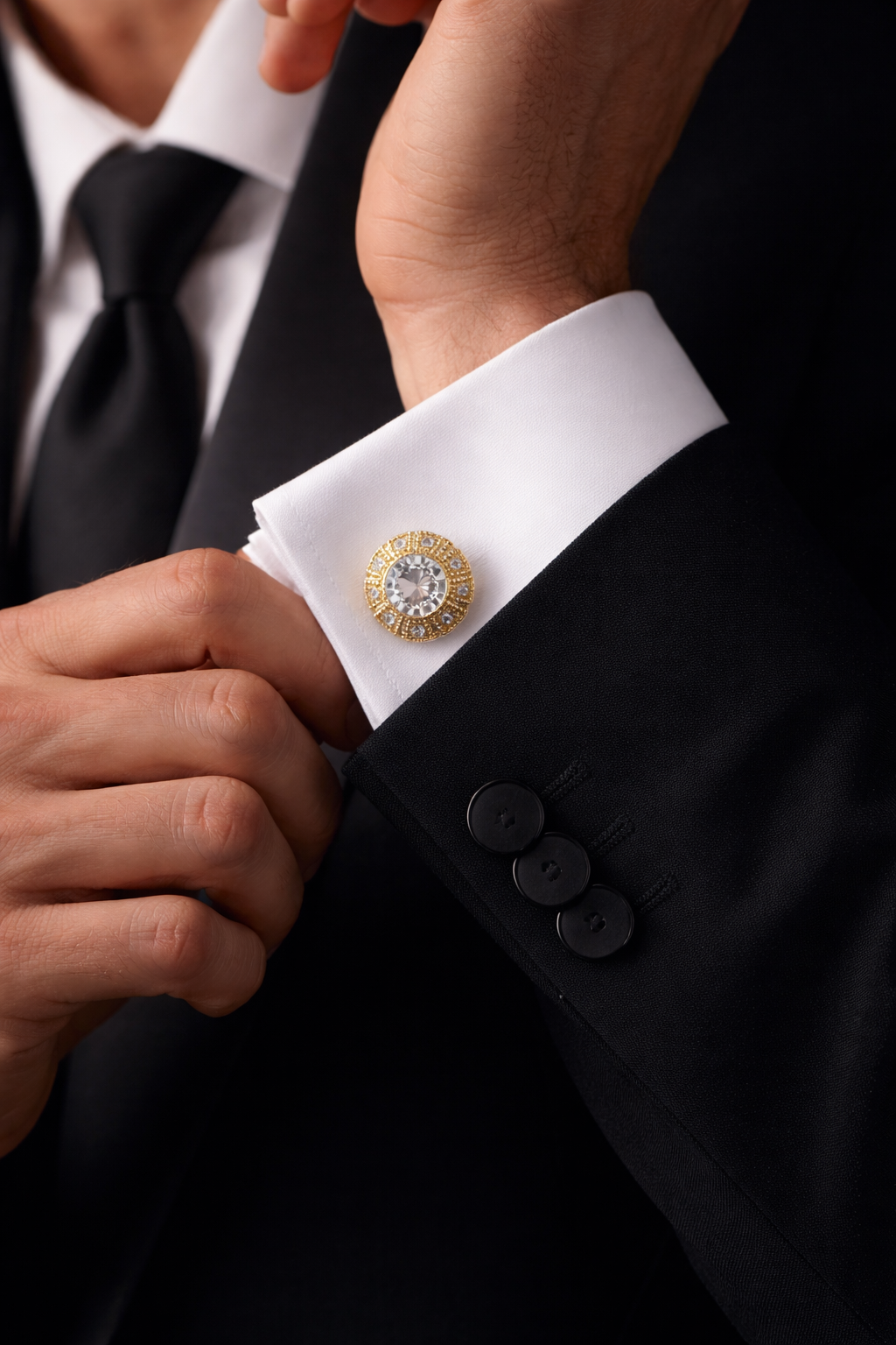 Elegant gold jewelry with gemstones