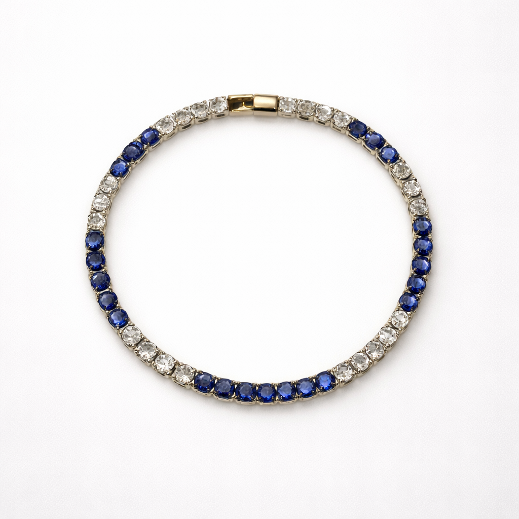 Elegant sapphire and diamond bracelet