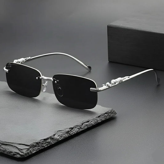 Luxury Retro Gradient Leopard Head Fashion Glasses for Men