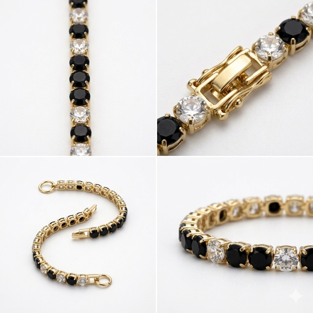 Elegant tennis bracelet in gold