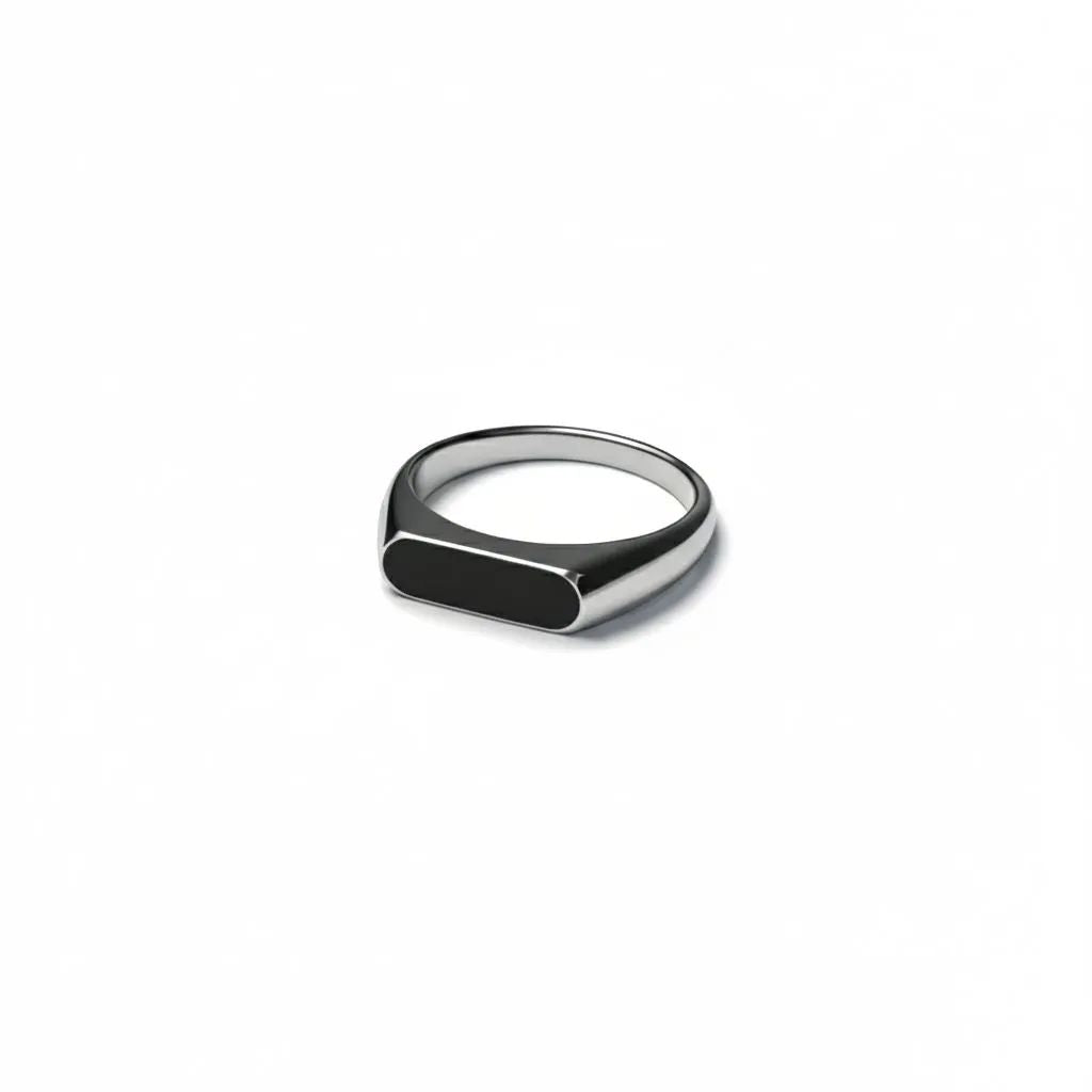 MOON LIGHT SILVER SIGNET RING