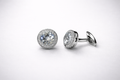 Sparkling diamond cufflinks in white gold