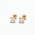 Square Heart Screw Stud Helix Daith Earrings