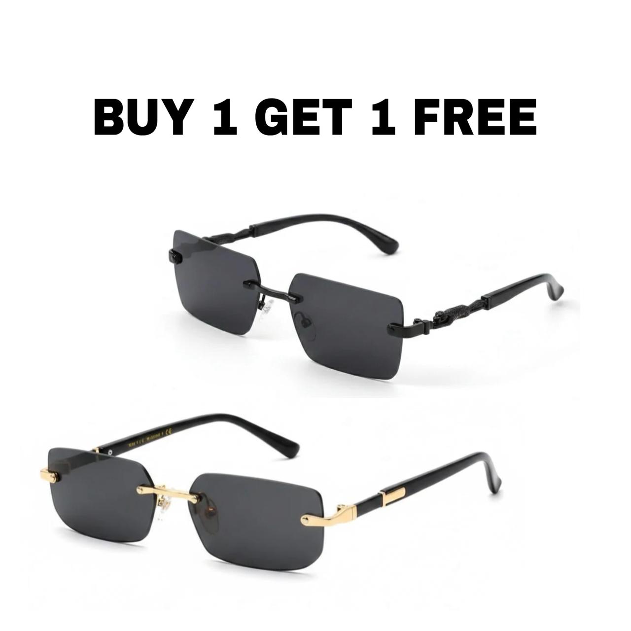 LEOPARD PRINT TEMPLES + TITAN RIMLESS GOLD