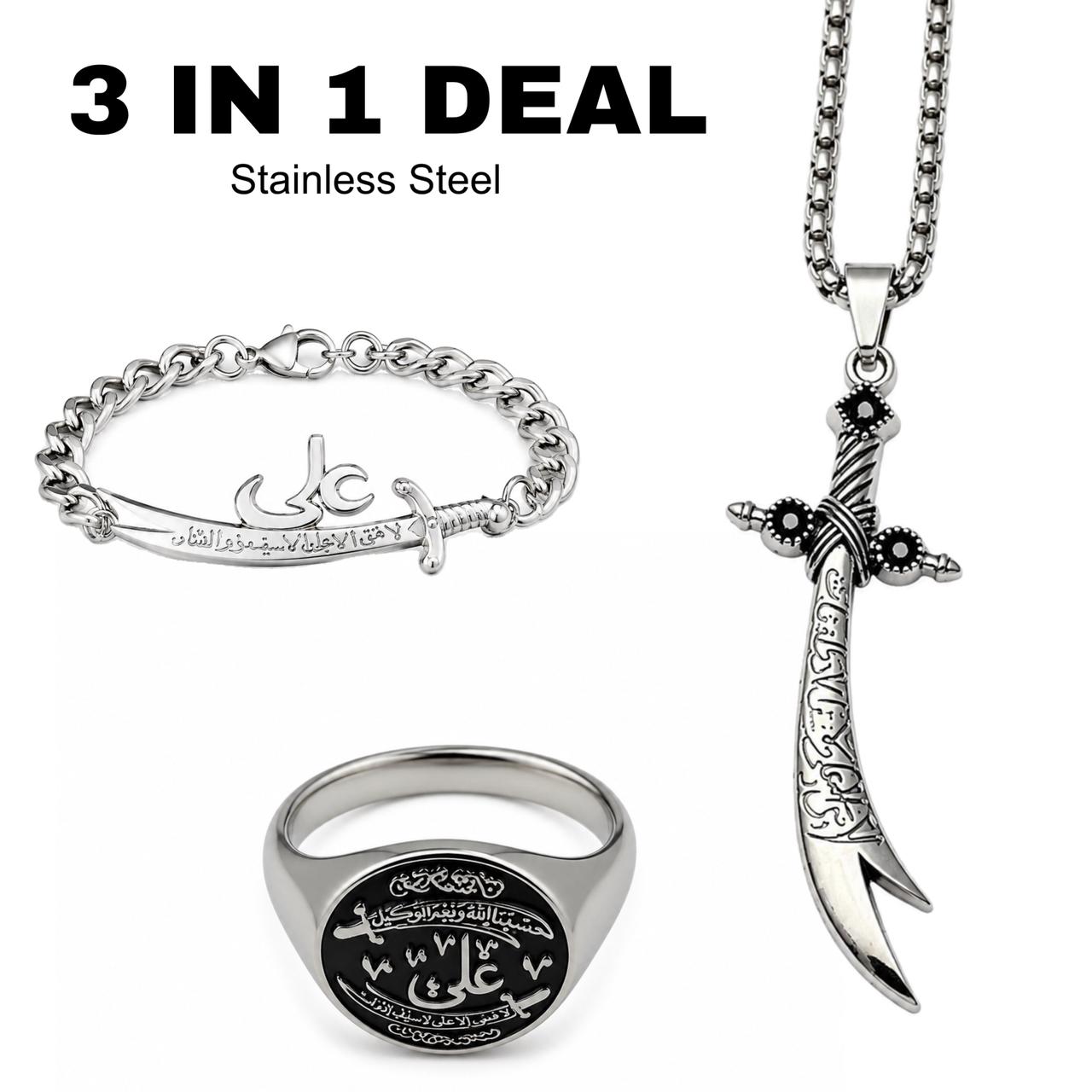 Zulfiqar ( RING + CHAIN + BRACELET )