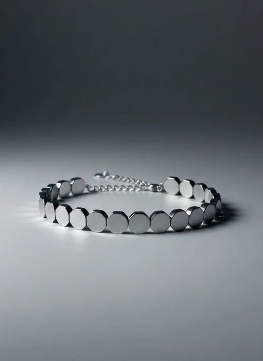 Metallic Octalink Bracelet (Silver)
